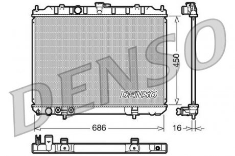 DRM46005 Радиатор, охлаждение двигателя DENSO підбір по vin на Brocar