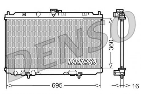 DRM46012 Радиатор охлаждения DENSO підбір по vin на Brocar