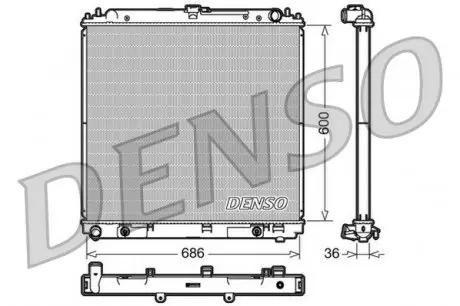 DRM46032 Радіатор DENSO підбір по vin на Brocar
