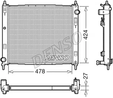 DRM46044 Радіатор двигуна, головний DENSO підбір по vin на Brocar