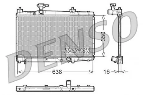 DRM50007 Радиатор, охлаждение двигателя DENSO подбор по vin на Brocar