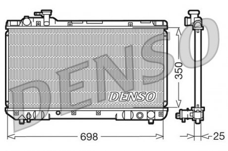 DRM50020 Радиатор системы охлаждения TOYOTA: RAV 4 I (SXA1) 2.0 16V 94 - 00 DENSO підбір по vin на Brocar