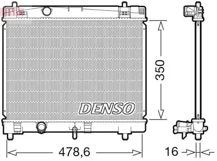 DRM50103 Радіатор кондиціонера DENSO підбір по vin на Brocar