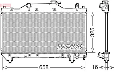 DRM50131 CHŁODNICA SILNIKA TOYOTA DENSO підбір по vin на Brocar