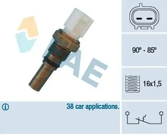 36540 Термовыключатель, вентилятор радиатора FAE подбор по vin на Brocar
