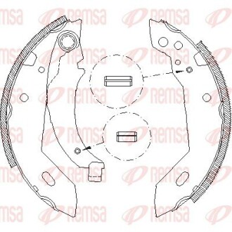 409500 4095.00_=427SBS=106 100-SX=361377B=FSB225 !колодки барабанныеPeugeot 306,Citroen ZX 1.1-1.9TD 91-00 REMSA підбір по vin на Brocar