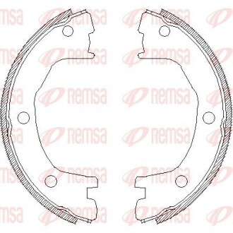 471200 Колодки гальмівні барабанні / комплект 4 шт/ REMSA підбір по vin на Brocar
