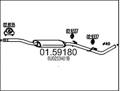 0159180 Резонатор MTS підбір по vin на Brocar