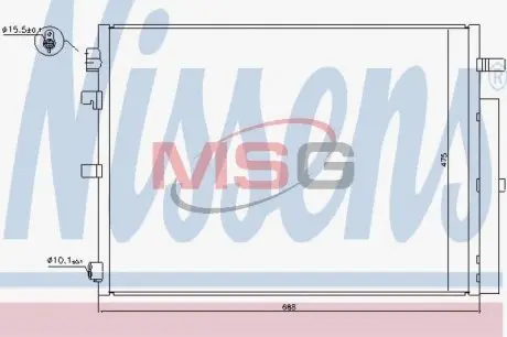 940397 Конденсатор, Кондиціонер NISSENS підбір по vin на Brocar