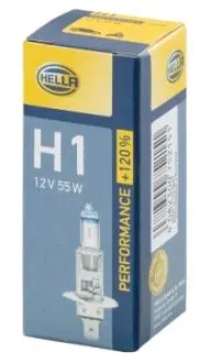 8GH223498011 Лампа розжарювання, H1 12V 55W P14,5s, +120% HELLA підбір по vin на Brocar