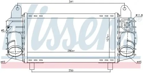 96793 Радіатор наддуву NISSENS підбір по vin на Brocar
