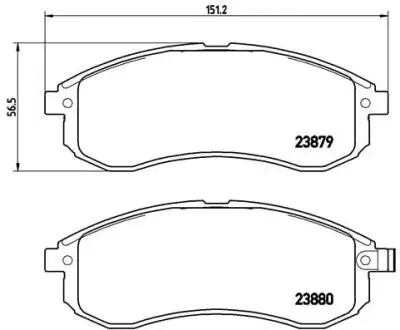 P54033 Гальмівні колодки, дискове гальмо (набір) BREMBO підбір по vin на Brocar