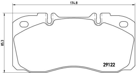 PA6025 Гальмівні колодки, дискове гальмо (набір) BREMBO підбір по vin на Brocar