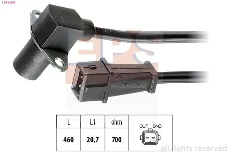 1953030 Датчик положення коленвала EPS підбір по vin на Brocar