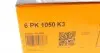 6PK1050K3 Комплект ременя генератора Citroen C2/C3/C4/Peugeot 207/307 1.1-1.6 02- (6PK1050) CONTITECH підбір по vin на Brocar
