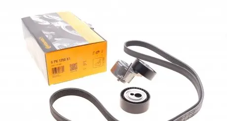 6PK1750K1 Комплект ременя генератора Citroen Berlingo/Peugeot Partner 2.0HDI 99-11/Renault Kangoo/Clio 1.6 01- CONTITECH підбір по vin на Brocar