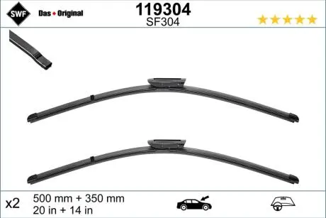119304 Щетка стеклоочистителя SWF підбір по vin на Brocar