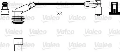 346074 Комплект проводов зажигания VALEO подбор по vin на Brocar