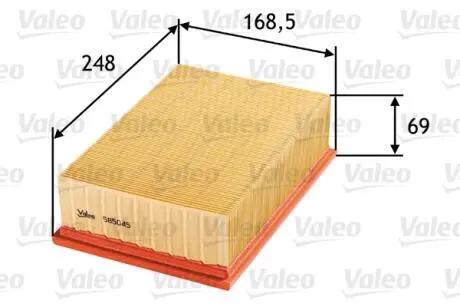 585045 Воздушный фильтр VALEO подбор по vin на Brocar