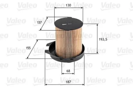 585603 Воздушный фильтр VALEO подбор по vin на Brocar