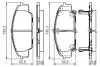 0986494311 Комплект гальмівних колодок, дискове гальмо 0 986 494 311 BOSCH BOSCH підбір по vin на Brocar