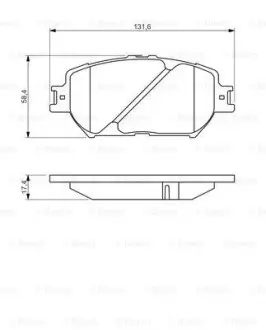 0986494418 Гальмівні колодки передн. Camry 01- BOSCH підбір по vin на Brocar