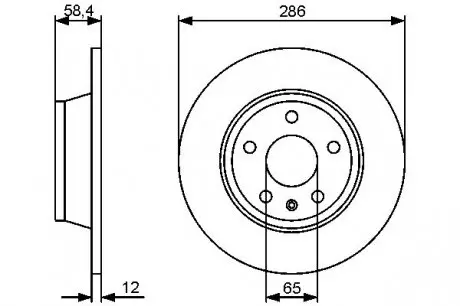 0986479465 Гальмівний диск BOSCH підбір по vin на Brocar