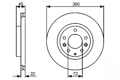 0986479474 Тормозной диск BOSCH подбор по vin на Brocar