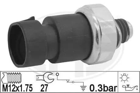 330952 Датчик давления масла Opel Astra/Insignia/Vectra 00-17 (0.30 bar) (М12х1.75) ERA подбор по vin на Brocar