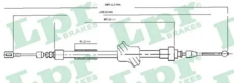 C0034B Трос, стояночная тормозная система LPR подбор по vin на Brocar