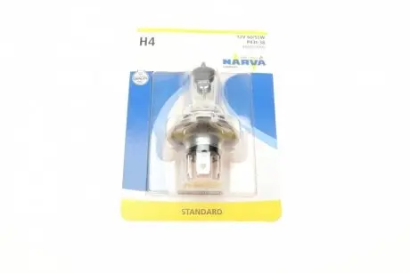 488814000 Автолампа H4 12V 60/55W P43t Standard (blister/1 шт) NARVA підбір по vin на Brocar