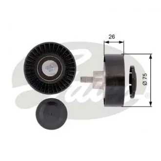 T36385 Ролик генератора BMW 5 (E60/E61)/7 (E65/E66/E67)/X3 (E83) 2.2/2.5/3.0 03- (паразитный) (75x26) GATES подбор по vin на Brocar
