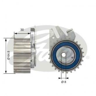 T43042 Натяжной ролик, ремень ГРМ GATES підбір по vin на Brocar