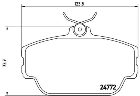 P46001 Комплект гальмівних колодок, дискове гальмо BREMBO підбір по vin на Brocar