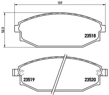 P54027 Гальмівні колодки, дискове гальмо (набір) BREMBO підбір по vin на Brocar