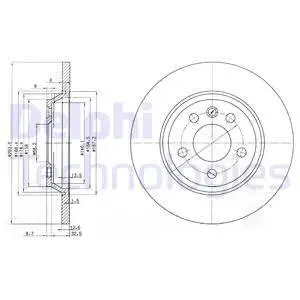 BG3518 Диск гальмівний DELPHI підбір по vin на Brocar