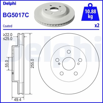 BG5017C Tarcza ham.TOYOTA PRIUS DELPHI підбір по vin на Brocar