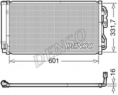 DCN05033 Радіатор кондиціонера DENSO підбір по vin на Brocar