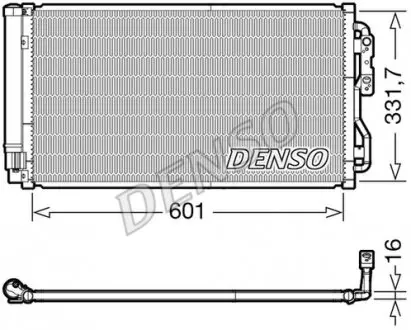 DCN05033 Радіатор кондиціонера DENSO підбір по vin на Brocar