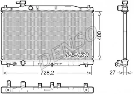 DRM40050 Радиатор основной DENSO подбор по vin на Brocar