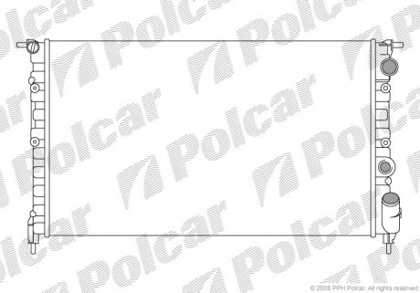 602108A4 Радиатор двигателя 21 89- POLCAR подбор по vin на Brocar