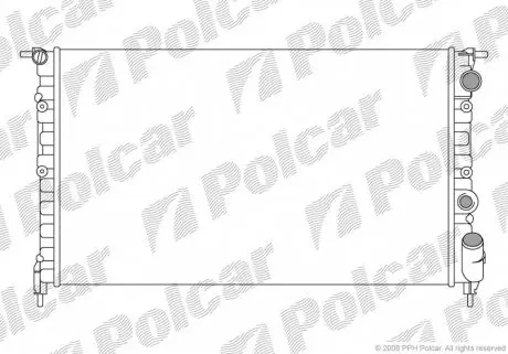 602108A4 Радиатор двигателя 21 89- POLCAR підбір по vin на Brocar