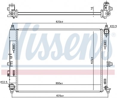 606528 CHŁODNICA SILNIKA MAZDA NISSENS підбір по vin на Brocar