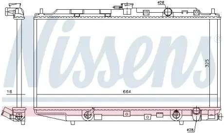 622551 Радіатор, охолодження двигуна NISSENS підбір по vin на Brocar