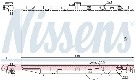 62276 Радиатор охлаждения NISSENS подбор по vin на Brocar
