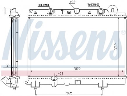 64305A Радиатор, охлаждение двигателя NISSENS підбір по vin на Brocar