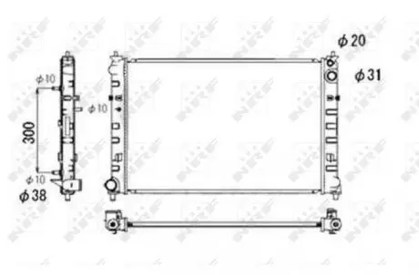 53684 Радіатор, охолодження двигуна NRF підбір по vin на Brocar