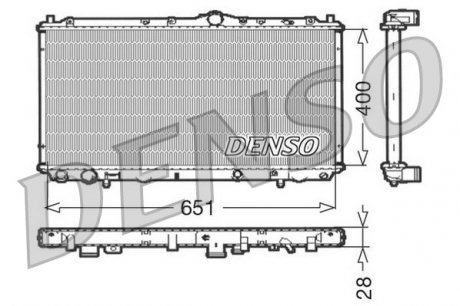 DRM33060 Радиатор, охлаждение двигателя DENSO подбор по vin на Brocar