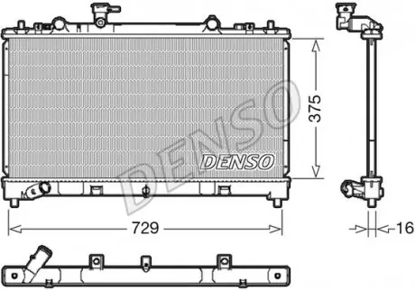 DRM44038 Радіатор охолодження DENSO підбір по vin на Brocar