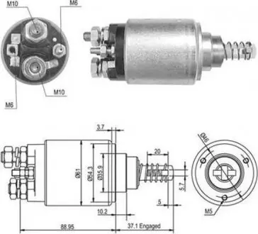 AME0389 MARELLI Втягивающее реле стартера DB OM904/906/907 97- MAGNETI MARELLI підбір по vin на Brocar